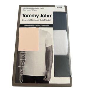 NWT Tommy John size L 42-44 pack of 3 tees t-shirts white, navy, black